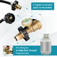thumbnail image 4 of Clearance! beishanbush Propane Tank Adapter Propane Gauge for 100 Lb Propane Tank Fit Pol To Qcc1 Propane Tank Adapter Pol To Qcc1 / Type Old To New Connection Type Solid Brass One Size Black, 4 of 8