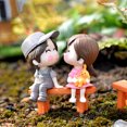 thumbnail image 4 of Essen 3Pcs/Set Lovers Chair Miniature Landscape DIY Ornament Garden Dollhouse Decor, 4 of 7