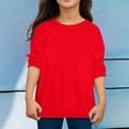 thumbnail image 1 of Chandails à Manches Longues pour Adolescentes Chandail Rouge T-Shirt Col Rond T-Shirt en Coton T-Shirt Filles 12-13 Ans Vêtements, 1 of 3