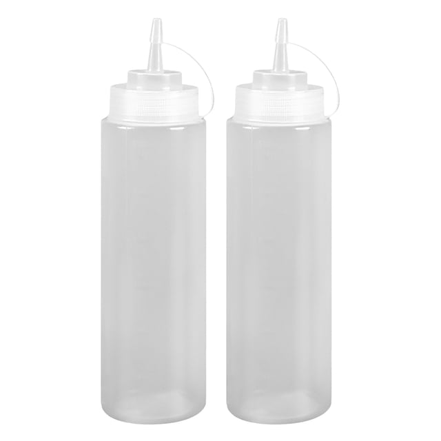 Kitchen Storage Containers Condiment Bottles For Liquids 24Oz Bottle | Plastic Condiment Bottles For Syrup Ketchup Dressing Oil | Squirt Bottles For Liquids, Kitchen Storage Containers