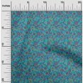 thumbnail image 2 of oneOone Georgette Viscose Turquoise Blue Fabric Kalamkari Craft Projects Decor Fabric Printed By The Yard 42 Inch Wide, 2 of 5