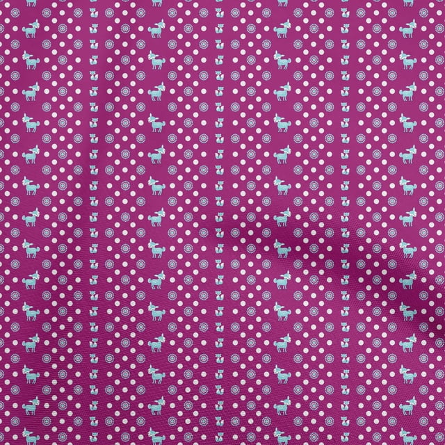 oneOone Jersey en Viscose Violet Tissu Matière de Robe Animal Tissu Imprimé Tissu au Mètre 60 Pouces de Large