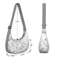 thumbnail image 2 of Lightweight Hobo Bag featuring Tropical Flower and Leaves Design Adjustable Strap Smooth Zipper Nylon Material Suitable for Daily Use and Outdoor Activities, 2 of 5