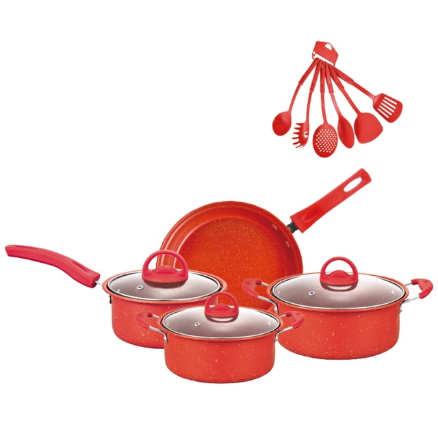 Amdohai Non-Stick Pots And Pans Set 13-Piece Kitchen Utensil Set Kitchen Cookware Gifts for Friends and Family