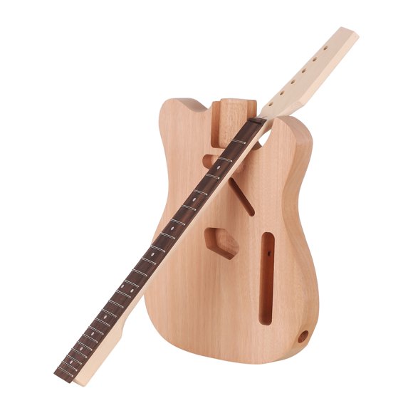 TFixol Customizable Electric Guitar Kit with Maple Neck, Rosewood Fingerboard, and Dual Single Coil Pickups