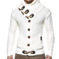 thumbnail image 4 of ZOGAA Manteau Chandail pour Homme Automne Hiver Cardigans Tricotés Manteaux, 4 of 5