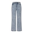 thumbnail image 4 of Weiqiqre Jeans for Womens Fall Fashion 2024 Mid Waisted Ripped Stretch Button Straight Full Length Pants On Sale, 4 of 5