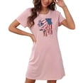 thumbnail image 3 of Chemises à Manches Courtes pour Femmes, Chemise de Nuit Courte Ample pour Femmes avec Imprimé sur la Poitrine, Robe de Nuit à Manches Courtes, Chemises de Nuit pour Femmes Douces, Chemises de Nuit pour Femmes Douces, Chemises à Manches Courtes pour Femmes, 3 of 7