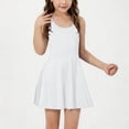 thumbnail image 4 of Diufon Robe de Tennis pour Filles Enfants Sans Manches Dos Nageur Robe de Golf Été Décontractée École Ligne A Robes de Sport, 4 of 9