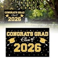 thumbnail image 1 of Graduation Decorations 2026 Set Black Gold, Congrats Grad Decor Set with Banner Backdrop Porch Sign,Hanging Swirls Honeycomb Centerpieces Balloons for Grad Party Decorations, 1 of 8
