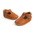 thumbnail image 4 of Zwiiyzr Infant Toddler Girls Soft Sole Shoe Non Slip Prewalker Shoe Newborn Baby Summer Princess Shoes Coffee, 4 of 8