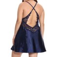 thumbnail image 4 of KVMeteor Chemise de Nuit Grande Taille Aguichant en Dentelle Ajourée Couleur Unie, 4 of 4