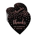 thumbnail image 1 of Inkdotpot Thanks For Celebrating With Me Birthday Bottle Tag Real Rose Gold Foil Favor Hang Tags Pack Of 100, 1 of 6