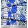 thumbnail image 2 of Soimoi Poly Georgette Fabric Leaves & Pine Fruits Printed Fabric 1 Yard 42 Inch Wide, 2 of 3