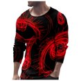 thumbnail image 1 of LUOGENLI T-shirts pour Homme pour Hommes T-shirts pour Hommes Célébration Performance Tour Mode Chemise Décontractée Thème Oeil Imprimé Manches Longues Col Rond T-Shirt T-shirts pour Hommes T-shirts Graphiques T-shirts Pêche Vêtements d'Été Noir m, 1 of 5