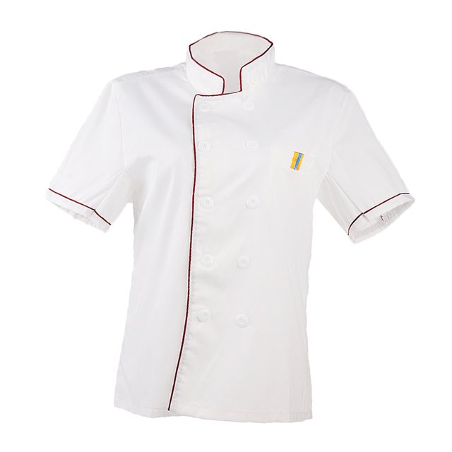 Esquirla Chefs Jacket Chef Single Breasted Kitchen Catering Cooks Workwear Uniform - Red, M