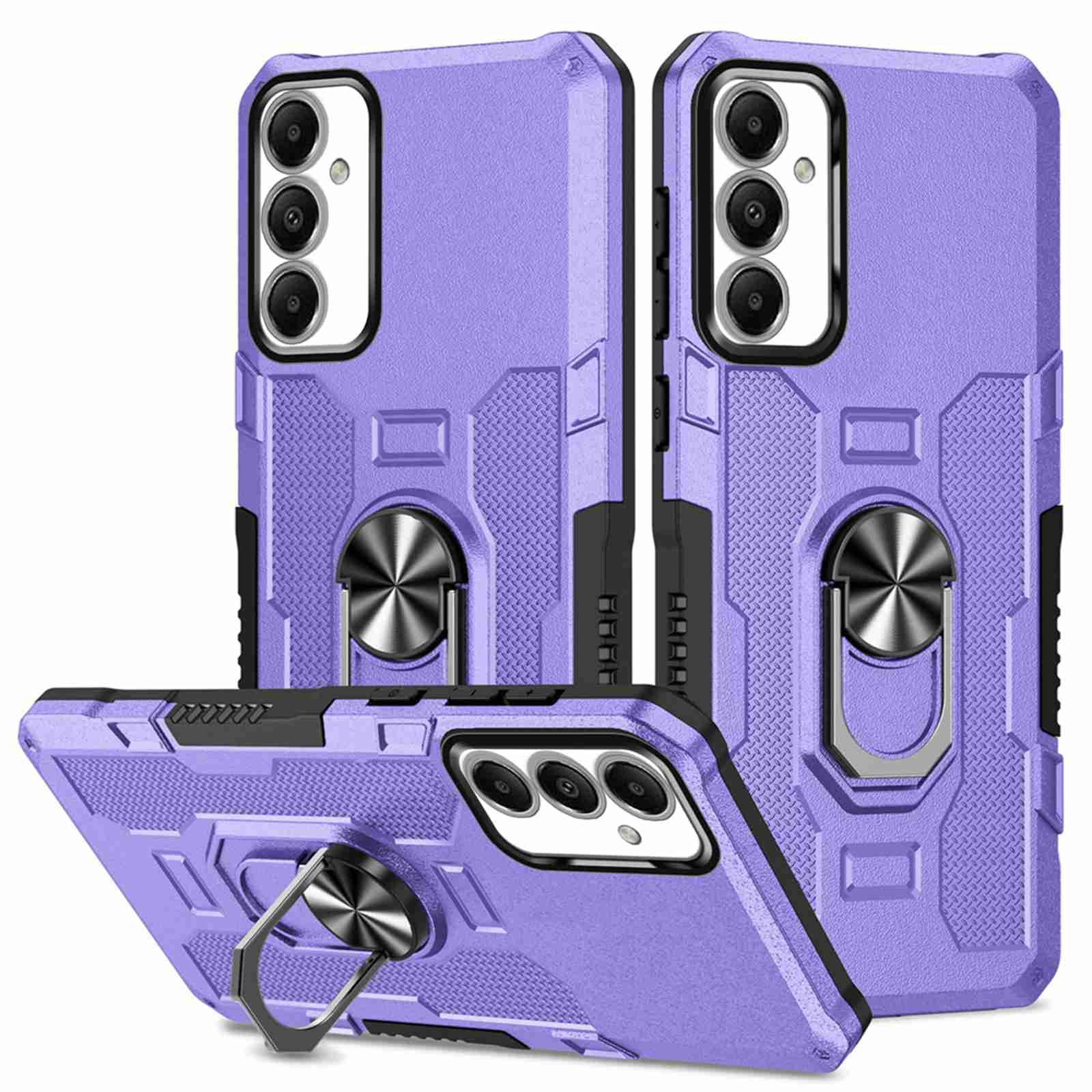 Dteck for Samsung Galaxy A35 5G Phone Case, Shockproof Built Magnetic Ring Kickstand Durable Military Grade Heavy Duty  Phone Case for Galaxy A35 Cover Case, Purple