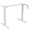 thumbnail image 1 of Gymax Cadre de Bureau à Manivelle Assis-Debout, Hauteur Réglable, Base Debout, Blanc, 1 of 10