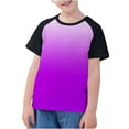 thumbnail image 1 of Plebaso T-Shirts de Mode pour Enfants Unisexe T-Shirts à Dégradé Col Rond Garçons Filles T-Shirts d'Été Hauts, 1 of 7
