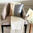 thumbnail image 2 of Cushion Cover Sofa, Gold & Grey 14"x14" (35x35 cm) Pillow Covers, Silk Color Block Patchwork Throw Pillows For Sofa, Patchwork Pattern Modern Style - Splendour Gold, 2 of 10