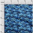 thumbnail image 2 of oneOone Cotton Jersey Blue Fabric Abstract Sewing Craft Projects Fabric Prints By Yard 58 Inch Wide, 2 of 4