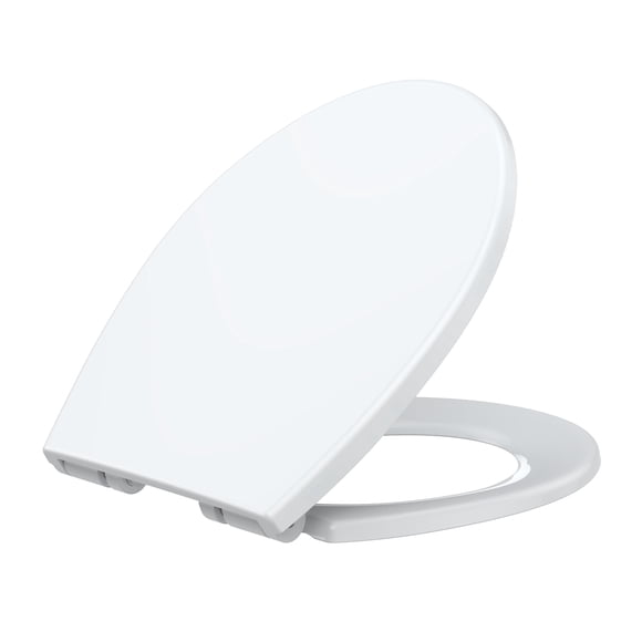 Toilet Seat Elongated - Soft Close Quick Release, White Durable for Standard American Toilets