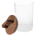 thumbnail image 3 of Glass Food Storage Container with Wooden Lid Canister Kitchen Glass Canister Sugar Container, 3 of 8