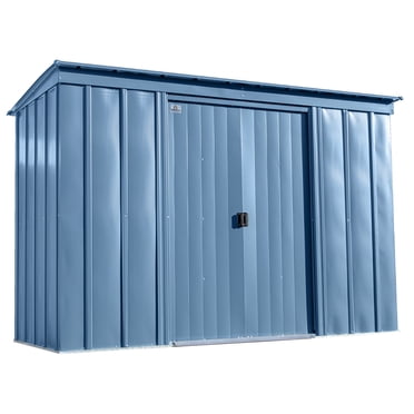Arrow Classic 10 x 4 x 6 ft Blue Grey Steel Storage Shed