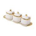 thumbnail image 3 of Abbracc Ceramic Spice Jars Kitchen Organizer Elegant Kitchen Spice Pot for Household Gold, 3 of 9
