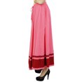 thumbnail image 2 of Bimba Women's Long Maxi Skirt With Contrast Border Boho Skirt With Elastic Waist, 2 of 8