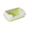 thumbnail image 1 of Btomtd Semi Enclosed High Bar Litter Box With Splashs Proof Designs Provides Ample Space For Cats Includes Shovel For Kittens, Green, 1 of 6