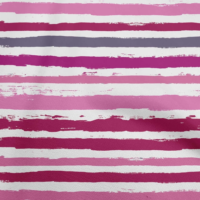 oneOone Velvet Fuschia Pink Fabric Stripes Sewing Craft Projects Fabric Prints By Yard 58 Inch Wide
