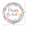 thumbnail image 3 of Fantastik Party Birthday Paper Plates 9 inch 8 Pcs,  Colorful Sprinkles, Circle, 3 of 4