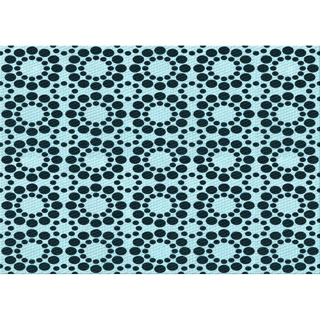 Ahgly Company Machine Washable Indoor Rectangle Transitional Blue Lagoon Blue Area Rugs, 2' x 5'