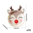 thumbnail image 3 of Lisbinx Christmas Day Shaped Plates Christmas Tree Wapiti Santa Claus Party Decoration Disposable Christmas Dinner Plates Tableware Christmas Decoration, 3 of 5