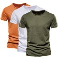 thumbnail image 1 of Besolor 3 Pack Men's Summer Shirts Big and Talls Short Sleeve Basic Tees Round Neck Athletic Workout Tee Tops, 1 of 6