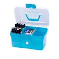thumbnail image 1 of Art Craft 2 Layer Storage Case Box Makeup Plastic Portable Collection New Blue S  27*17*17cm, 1 of 2