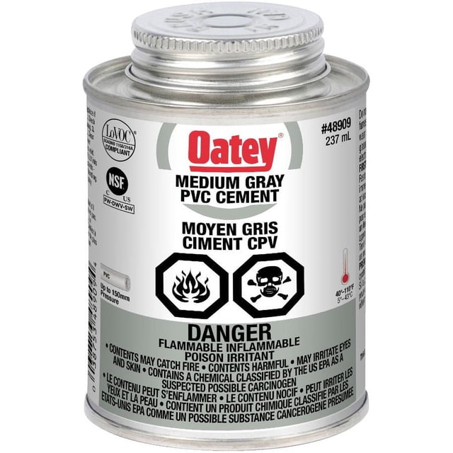 Ciment PVC Gris Moyen - 237 ml