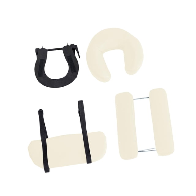 BELOVING Face Cradle with Pillow for Massage Table Soft Complete Set Massage Headrest beige white
