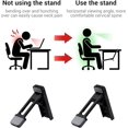 thumbnail image 4 of 2 Pack Foldable Keyboard Riser Stand, Adjustable Mini Laptop Feet with Three Tilt Angles and Anti-Slip Pads, Black, 4 of 5