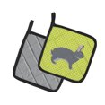thumbnail image 2 of Carolines Treasures BB7792PTHD Giant Chinchilla Rabbit Vert Paire de Porte-Pots, 2 of 3