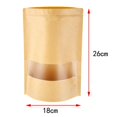 thumbnail image 2 of 50pcs Resealable Kraft Paper Bag Window Fruit Tea Gift Package Self Sealing 10x15+3cm, 2 of 7