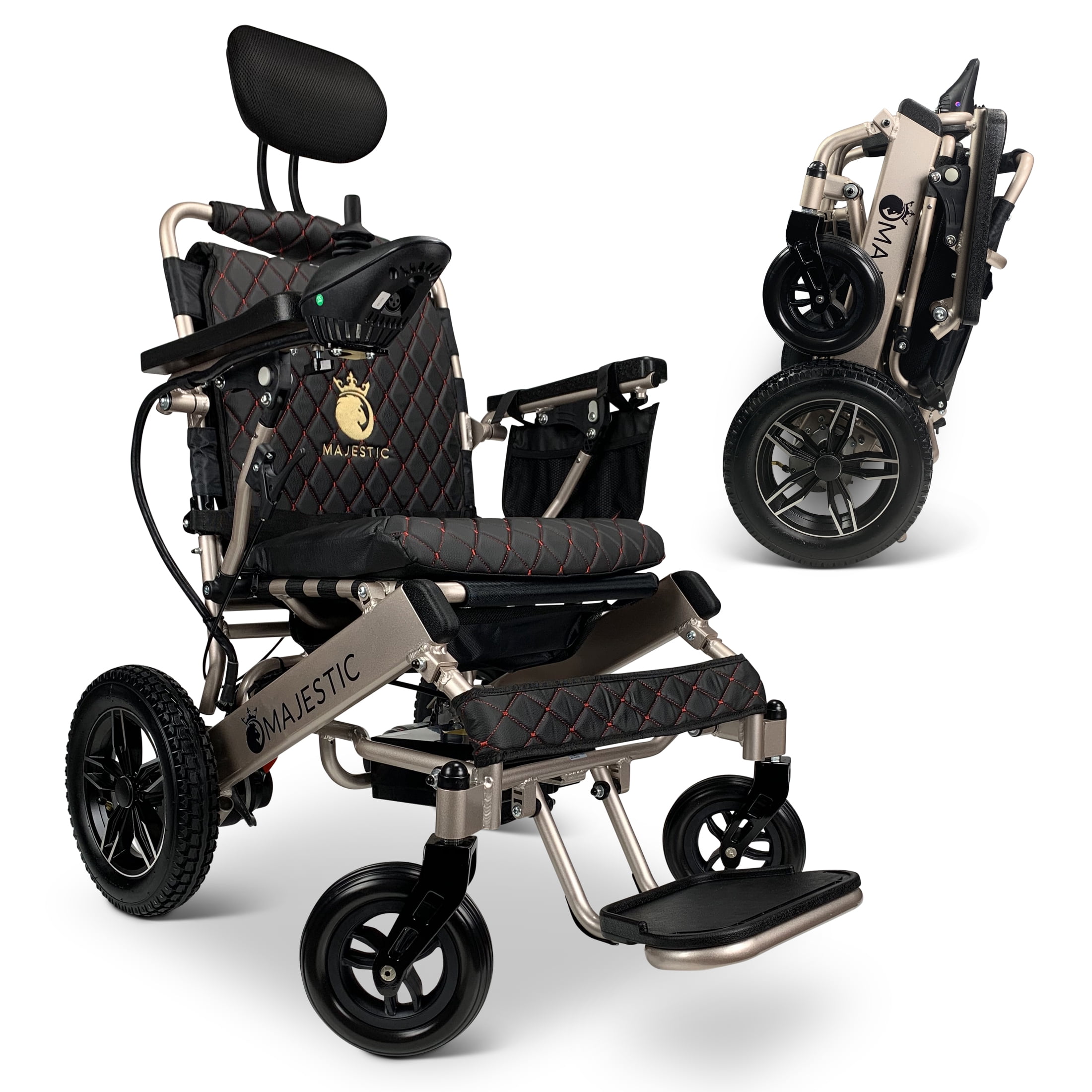 MAJESTIC IQ-8000 New Remote & Joystick Controlled Mobility Aid Lightweight Foldable Electric Wheelchair