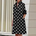 thumbnail image 2 of CEHVOM Robes Mi-Longues à Imprimé pour Femmes Robes à Manches Soldes, 2 of 6