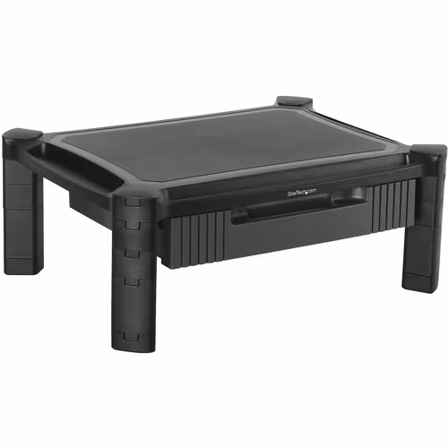 Startech Adjustable Monitor Riser, Drawer, Monitors up to 32" (22lb/10kg), Adjustable Height, Monitor Stand, Computer Monitor Riser