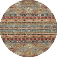 thumbnail image 1 of Ahgly Company Indoor Round Abstract Camel Brown Abstract Area Rugs, 7' Round, 1 of 6