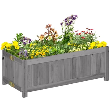 Outsunny Pliable lit de jardin surélevé jardinière boîte pour légumes