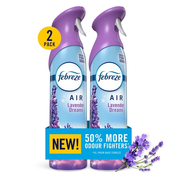 Febreze Air, Air Freshener Spray, Odour Fighting Room Spray, Lavender Dreams, 230g, 2pk