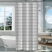 Dvkptbk Shower Curtain Fabric, Waterproof Shower Curtains for Bathroom, Cloth Shower Curtain Heavy Duty, Soft Hotel Quality Bath Curtain Bathroom Accessories, 32"x71", Modern