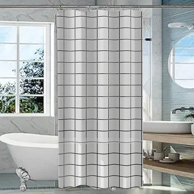 Dvkptbk Rideau de Douche en Tissu, Rideaux de Douche Imperméables pour Salle de Bain, Rideau de Douche en Tissu Robuste, Rideau de Bain Doux de Qualité Hôtel Accessoires de Salle de Bain, 32"x71 Pouces, Moderne